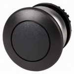 Eaton Mushroom Black Push Button Head - Momentary, M22 Series, 22mm Cutout, mushroom