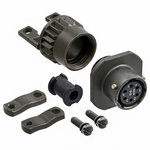 Amphenol Industrial, 97Size 10SL, 12S Straight Cable Clamp, For Use With Jacketed Cable, Wires Protected by Tubing