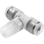 Festo Threaded-to-Tube Tee Connector Push In 4 mm x Push In 4 mm x R 1/4 10 bar