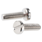 RS PRO, M3 Cheese Head, 10mm Brass Slot Nickel Plated