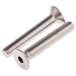 RS PRO M10 x 60mm Hex Socket Countersunk Screw Plain Stainless Steel