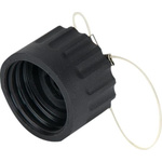 RS PRO Female, Male Circular Connector Dust Cap, Shell Size 29 IP67 Rated, with Black Finish, Nylon 66