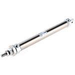 SMC Pneumatic Roundline Cylinder 25mm Bore, 200mm Stroke, C85 Series, Double Acting