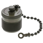 Amphenol 97 MIL-DTL-5015 Socket Dust Cap, Shell Size 22 IP66 Rated, with Olive Drab Cadmium Finish, Aluminium
