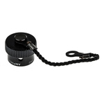 Amphenol 62GB MIL-DTL-26482 Plug Dust Cap, Shell Size 8, with Zinc Cobalt Finish, Aluminium
