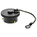 Amphenol 62GB MIL-DTL-26482 Socket Dust Cap, Shell Size 14, with Zinc Cobalt Finish, Aluminium