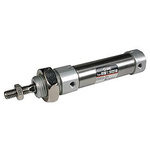 SMC Pneumatic Roundline Cylinder 20mm Bore, 400mm Stroke, C85 Series, Double Acting