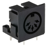 RS PRO 5 Pole Right Angle Din Socket, 2A, 100 V ac, Push-In, Female, Through Hole