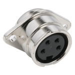 RS PRO 4 Pole Din Socket, 2A, 100 V ac, Twist Lock, Female, Panel Mount