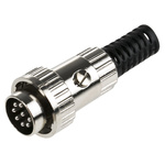 RS PRO 8 Pole Din Plug, 2A, 100 V ac, Twist Lock, Male, Cable Mount