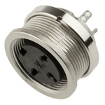 Amphenol Industrial, C 091 A 3 Pole M16 Din Socket, DIN 41524, 4A, 300 V IP40, Screw Lock, Female, Panel Mount