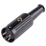 RS PRO 4 Pole Din Socket, 1A, 100 V ac, Push Lock, Female, Cable Mount