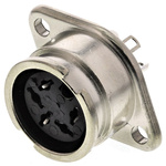 RS PRO 5 Pole Din Socket, 1A, 100 V ac, Bayonet, Female, Chassis Mount