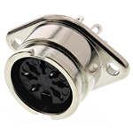 RS PRO 7 Pole Din Socket, 1A, 100 V ac, Bayonet, Female, Chassis Mount