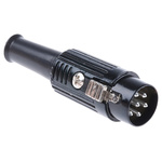 RS PRO 6 Pole Din Plug, 1A, 100 V ac, Push Lock, Male, Cable Mount