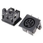 RS PRO 6 Pole Right Angle Din Socket, 2A, 100 V ac, Push-In, Female, Through Hole