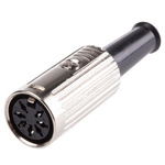 RS PRO 7 Pole Din Socket, 1A, 100 V ac, Push Lock, Female, Cable Mount