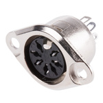 RS PRO 7 Pole Din Socket, 1A, 100 V ac, Push Lock, Female, Chassis Mount