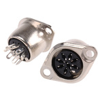 RS PRO 8 Pole Din Socket, 1A, 100 V ac, Push Lock, Female, Chassis Mount
