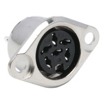 RS PRO 6 Pole Din Socket, 1A, 100 V ac, Push Lock, Female, Chassis Mount