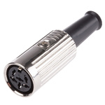 RS PRO 6 Pole Din Socket, 1A, 100 V ac, Push Lock, Female, Cable Mount