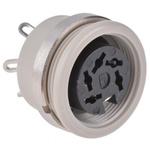 Hirschmann, MAB 5 Pole Din Socket, DIN EN 60 130-09, 4A, 34 V ac/dc IP30, Screw Lock, Female, Panel Mount