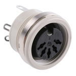 Hirschmann, MAB 5 Pole Din Socket, DIN 41524, 4A, 34 V ac/dc IP30, Screw Lock, Female, Panel Mount