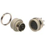 Hirschmann, MAB 8 Pole Din Socket, DIN 41524, 4A, 34 V ac/dc IP30, Screw Lock, Female, Panel Mount