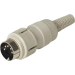 Hirschmann, MAS 8 Pole Miniature Din Plug, DIN 41524, 4A, 34 V ac/dc IP30, Screw Lock, Male, Cable Mount