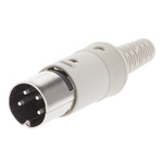 Hirschmann, MAS 4 Pole Miniature Din Plug, 4A, 34 V ac/dc IP30, Male, Cable Mount