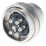 binder 6 Pole Miniature Din Plug, 5A, 250 V, Male, Panel Mount