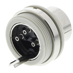 Hirschmann, MASEI 3 Pole Din Plug, DIN 41524, 4A, 34 V ac/dc IP30, Screw Lock, Male, Panel Mount