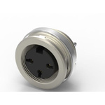 RS PRO 3 Pole Din, 5A, 250 V IP40, Screw Lock, Female, Panel Mount