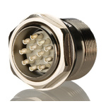 Lapp, R 12 Pole Din Socket, 7.5A, 1.5 kV IP65, Screw Lock, Female, Through Hole