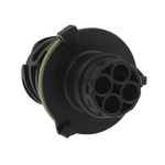 TE Connectivity 4 Pole Din Plug, Male, Panel Mount