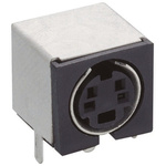 Lumberg 4 Pole Right Angle Miniature Din Socket, 1A, 100 V ac, Female, Through Hole