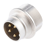 Lumberg 4 Pole Din Plug, DIN EN 60529, 5A, 250 V ac IP68, Male, Wall Mount