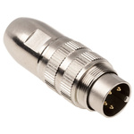 Lumberg 4 Pole Din Plug, DIN EN 60529, 5A, 250 V ac IP68, Screw On, Male, Cable Mount