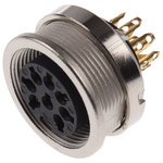 Lumberg, KFV 8 Pole M16 Din Socket, DIN EN 60529, 5A, 60 V ac IP40, Female, Panel Mount