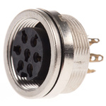 Lumberg 7 Pole Din Socket, DIN EN 60529, 5A, 250 V ac IP68, Female, Panel Mount