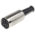 RS PRO 6 Pole Din Socket, DIN 45322, 4A, 60 V ac, Female, Cable Mount