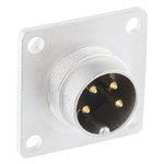 Lumberg 4 Pole Din Plug, 5A, 250 V ac IP68, Male, Panel Mount