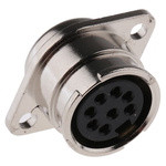 RS PRO 8 Pole Din Socket, 2A, 100 V ac, Twist Lock, Female, Panel Mount