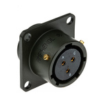 Amphenol Limited, 62GB 3 Way Box Mount MIL Spec Circular Connector Receptacle, Socket Contacts,Shell Size 12, Bayonet