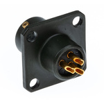 Amphenol Limited, 62GB 3 Way Box Mount MIL Spec Circular Connector Receptacle, Pin Contacts,Shell Size 8, Bayonet