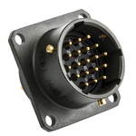 Amphenol Limited, 62GB 19 Way Box Mount MIL Spec Circular Connector Receptacle, Pin Contacts,Shell Size 14, Bayonet