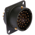 Amphenol Limited, 62GB 26 Way Box Mount MIL Spec Circular Connector Receptacle, Pin Contacts,Shell Size 16, Bayonet