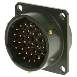 Amphenol Limited, 62GB 32 Way Box Mount MIL Spec Circular Connector Receptacle, Pin Contacts,Shell Size 18, Bayonet