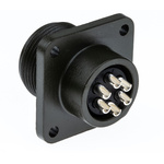 Amphenol Industrial, MS3102A 6 Way Box Mount MIL Spec Circular Connector Receptacle, Socket Contacts,Shell Size 14S,