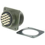 Amphenol Industrial, MS3102A 19 Way Box Mount MIL Spec Circular Connector Receptacle, Pin Contacts,Shell Size 22, Screw